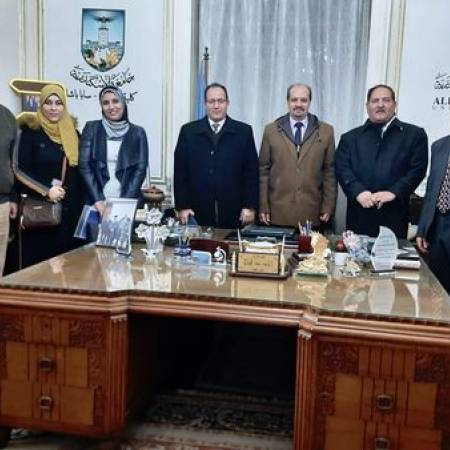 زيارة الأستاذ الدكتور صبحى محمد عبد الله سلام استاذ تغذيه الحيوان قسم الإنتاج الحيوانى بكلية الزراعة الشاطبى ونقيب الزراعيين بالإسكندرية